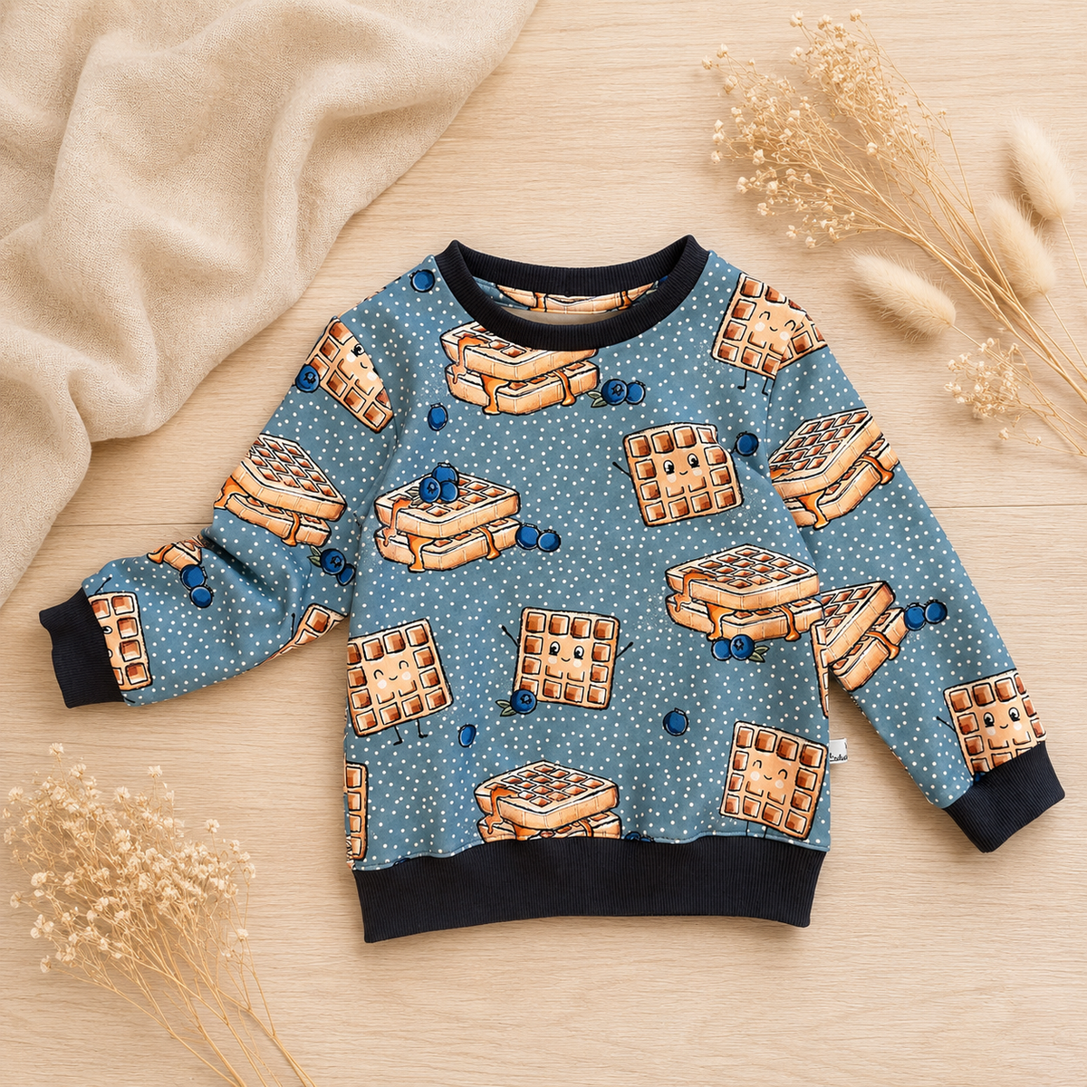 Basic Sweater - Waffeln - Anthrazit