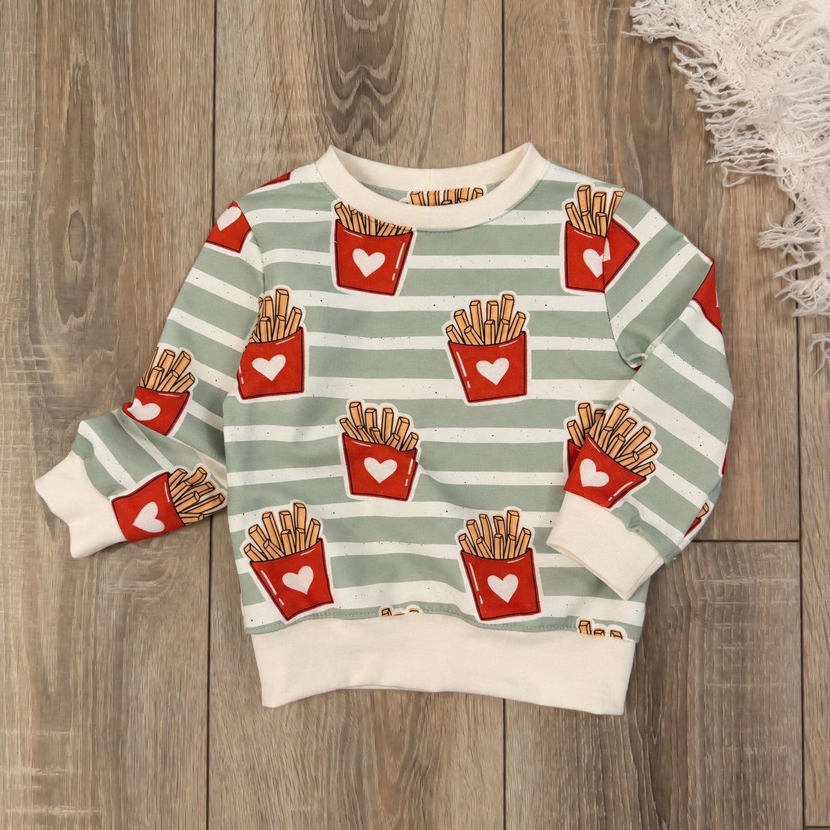 Basic Sweater - Fritten/Pommes - weiß
